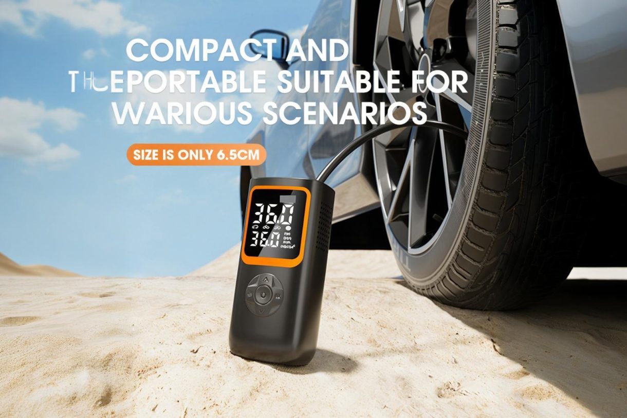 11.1V Portable Cordless Tire Inflator with Digital Display Feature Image